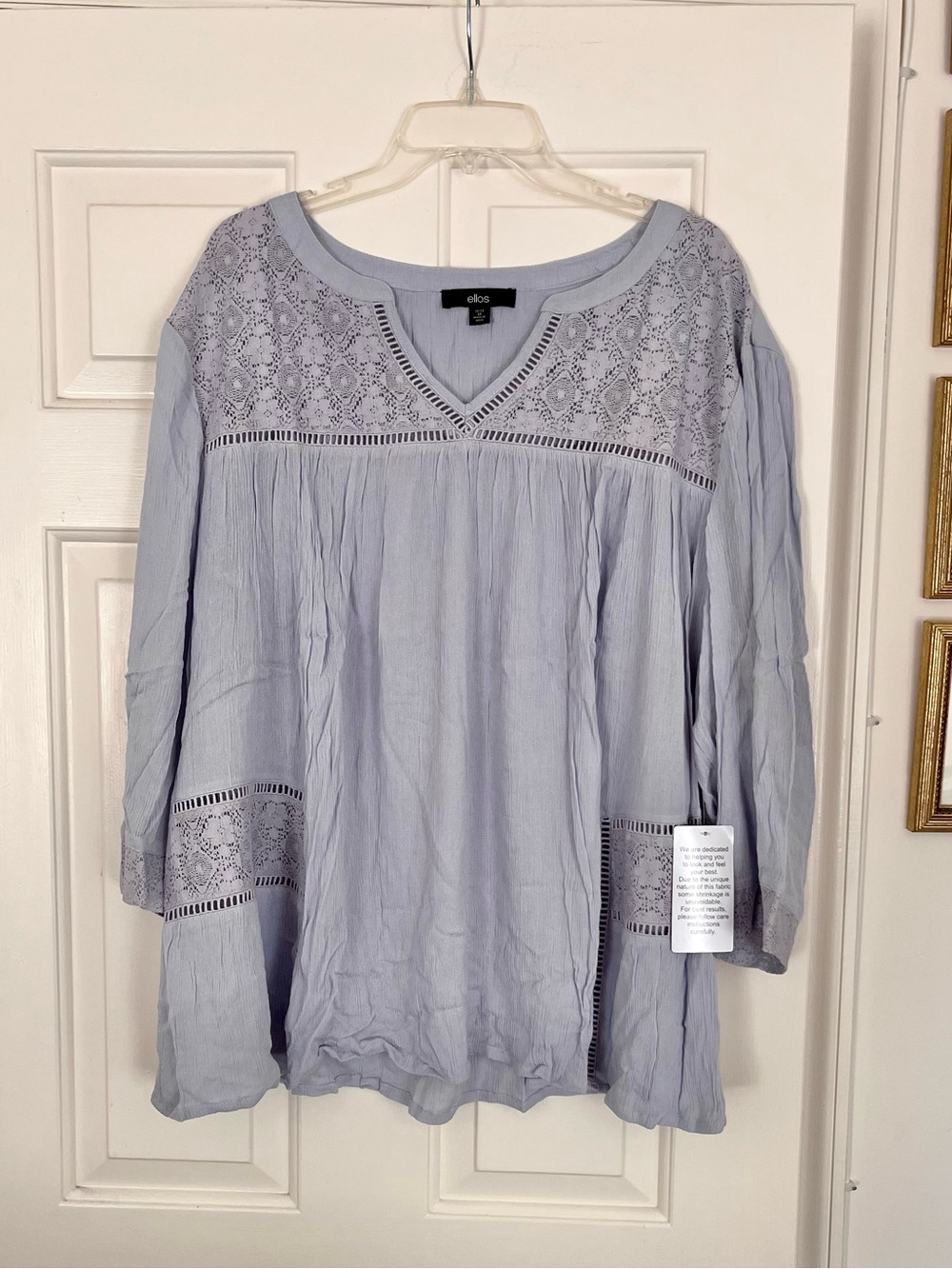 Ellos Blue Blouse Size 2X NWT